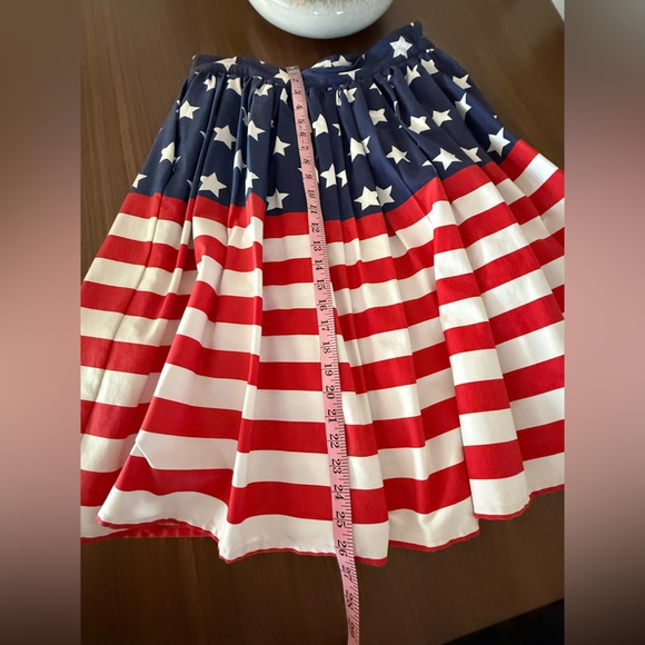 ❤️🤍💙Unique Vintage Blue and White Star Full Swing Skirt - Picture 6 of 8